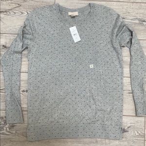 Loft Grey Polka Dot Sweater